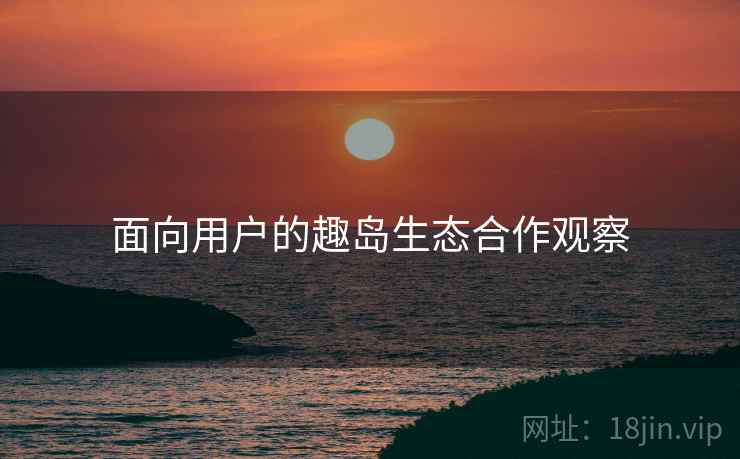 面向用户的趣岛生态合作观察 第2张 面向用户的趣岛生态合作观察 第2张